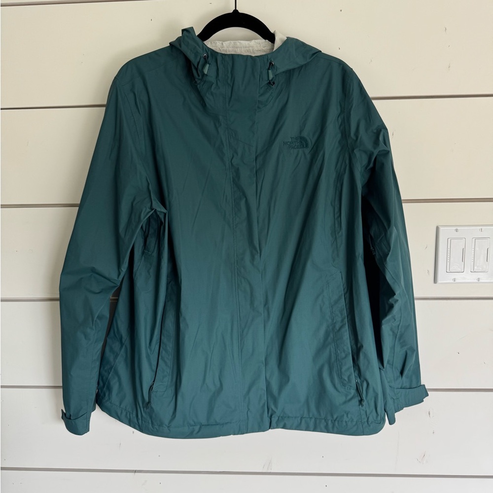 The North Face Teal Rain Jacket
